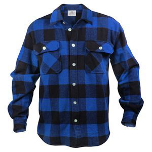 ROTHCO Košile dřevorubecká FLANNEL kostkovaná MODRÁ Barva: Modrá, Velikost: L