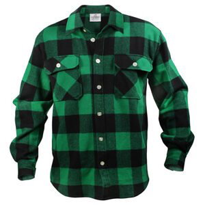 ROTHCO Košile dřevorubecká FLANNEL kostkovaná ZELENÁ Barva: Zelená, Velikost: XL