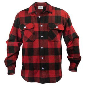 ROTHCO Košile dřevorubecká FLANNEL kostkovaná ČERVENÁ Barva: Červená, Velikost: L