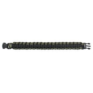 ROTHCO Náramek SURVIVAL PARACORD OLIV-ČERNÝ 17,5 cm Barva: Zelená, Velikost: 9