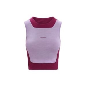 ICEBREAKER Wmns ZoneKnit Cropped Bra-Tank, Purple Gaze/Go Berry/Cb (vzorek) velikost: S