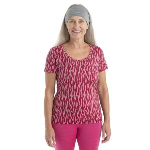 ICEBREAKER Wmns Merino 150 Tech Lite II SS Scp T GlaciCam, Crystal/Electronpink/Aop (vzorek) velikost: S