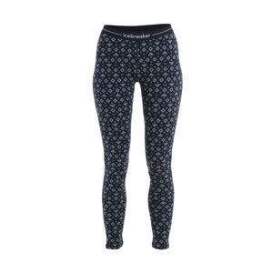 ICEBREAKER Wmns Merino 260 Vertex Leggings First Snow, Midnight Navy/Snow/J (vzorek) velikost: S