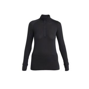 ICEBREAKER Wmns Merino 125 ZoneKnit™ LS Half Zip, Black/Graphite/Cb (vzorek) velikost: S