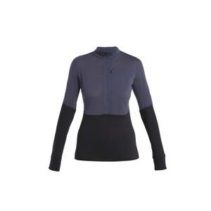 ICEBREAKER Wmns Merino 200 Realfleece™ Descender LS Half Zip, Graphite/Black/Cb (vzorek) velikost: S