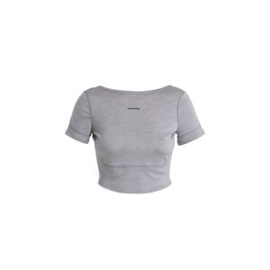 ICEBREAKER Wmns Merino 125 ZoneKnit™ Energy Wind SS Scoop Back Tee, Metro Heather (vzorek) velikost: S