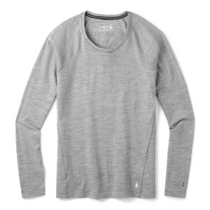 Smartwool W MERINO 150 BASELAYER LONG SLEEVE BOXED light gray heather Velikost: M spodní prádlo