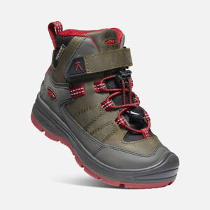 Keen REDWOOD MID WP K steel grey/red dahlia Velikost: 24 dětské boty