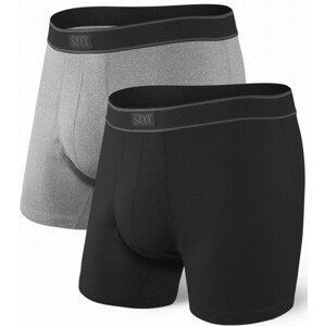 Saxx DAYTRIPPER BB FLY 2PK black/grey heather Velikost: M boxerky