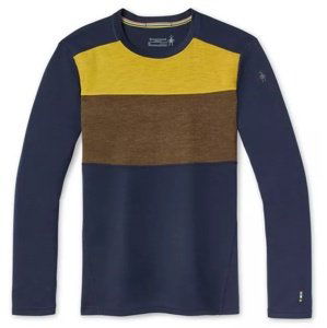 Smartwool M MERINO 250 BL COLORBLOCK CREW BOXED deep navy-military olive heather Velikost: XL pánské triko