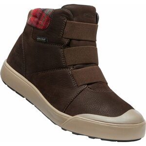 Keen ELLE WINTER MID WP WOMEN coffee bean/red plaid Velikost: 37 boty