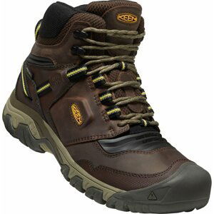 Keen RIDGE FLEX MID WP MEN coffee bean/keen yellow Velikost: 44,5 pánské boty