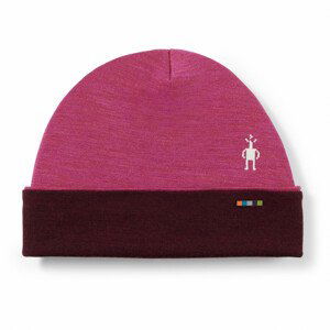 Smartwool THERMAL MERINO REVERSIBLE CUFFED BEANIE festive fuchsia heather Velikost: UNI čepice