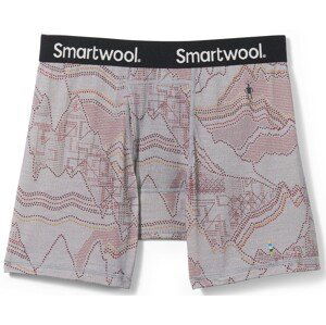 Smartwool MERINO PRINT BOXER BRIEF BOXED light gray digital summit prnt Velikost: S spodní prádlo