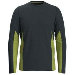 Smartwool MERINO SPORT LONG SLEEVE CREW charcoal heather-dark citron Velikost: M tričko