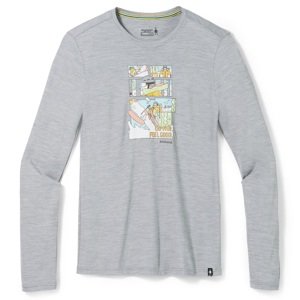 Smartwool M WINTER ADVENTURES GRAPHIC TEE SF light gray heather Velikost: XXL tričko