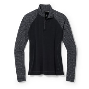 Smartwool W CLASSIC THERMAL MERINO BL PTTRN 1/4 ZB black dot Velikost: S spodní prádlo