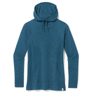 Smartwool W THERMAL MERINO DRAPE NECK HOODIE twilight blue heather Velikost: L mikina