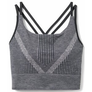 Smartwool W INTRAKNIT STRAPPY BRA black heather Velikost: L spodní prádlo