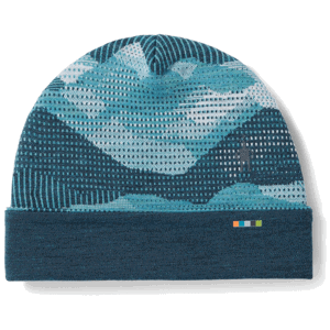 Smartwool THERMAL MERINO REVERSIBLE CUFFED BEANIE twilight blue mtn scape čepice