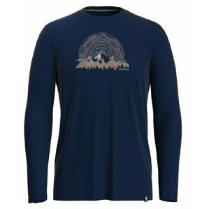 Smartwool NEVER SUMMER MOUNTAINS GRAPHIC LS TEE deep navy Velikost: M tričko