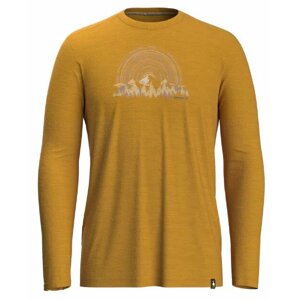 Smartwool NEVER SUMMER MOUNTAINS GRAPHIC LS TEE honey gold Velikost: M tričko