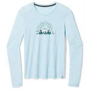 Smartwool W NEVER SUMMER MOUNTAINS GRAPHIC LS TEE winter sky heather Velikost: M tričko