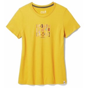 Smartwool W SWEET TRIP GRAPHIC SHORT SLEEVE TEE honey gold Velikost: M tričko