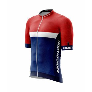 Northfinder pánský cyklistický dres VINCENZO bluered TR-35561MB-286 Velikost: XL