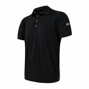 SENSOR MERINO ACTIVE POLO pánské triko kr.rukáv černá Velikost: M