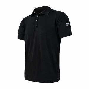 SENSOR MERINO ACTIVE POLO pánské triko kr.rukáv černá Velikost: L