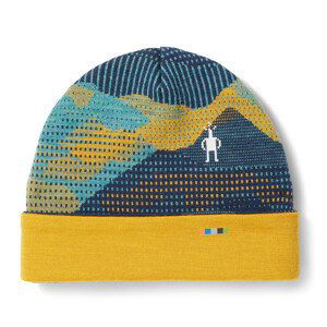 Smartwool K THERMAL MERINO REVERSIBLE CUFFED BEANIE blueberry mtn scape Velikost: L-XL dětská čepice