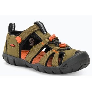 Keen SEACAMP II CNX CHILDREN dark olive/gold flame Velikost: 24 dětské sandály