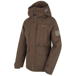 Husky Dětská hardshell plněná bunda Nigalo K deep khaki Velikost: 134 dětská bunda