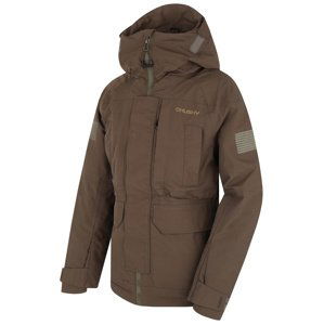 Husky Dětská hardshell plněná bunda Nigalo K deep khaki Velikost: 140 dětská bunda