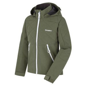 Husky Dětská softshell bunda Salex K khaki Velikost: 122 dětská bunda