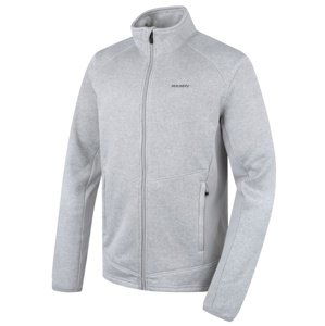 Husky Pánský fleecový svetr na zip Alan M light grey Velikost: XXXL pánský svetr