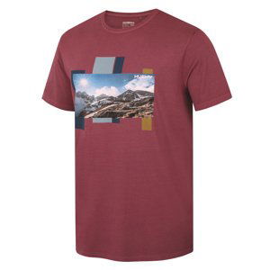 Husky Pánské bavlněné triko Tee Skyline M bordo Velikost: M pánské tričko s krátkým rukávem