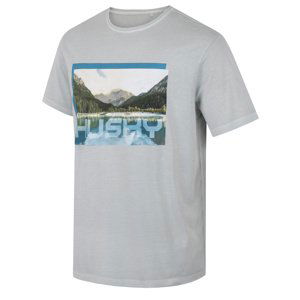 Husky Pánské bavlněné triko Tee Lake M light grey Velikost: XXL pánské tričko s krátkým rukávem