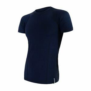 SENSOR MERINO DF pánské triko kr.rukáv deep blu Velikost: XL