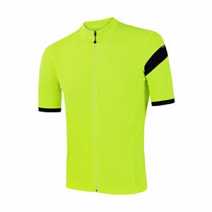 SENSOR CYKLO COOLMAX CLASSIC pánský dres kr.rukáv celozip neon yellow Velikost: L