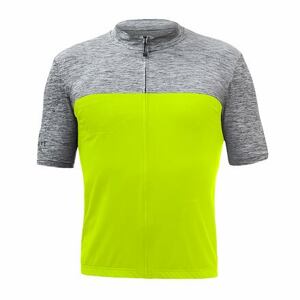 SENSOR CYKLO MOTION pánský dres kr.rukáv celozip neon yellow/šedá Velikost: S