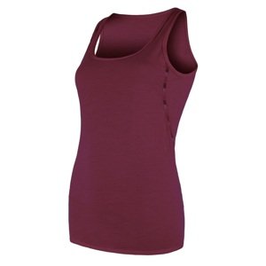 SENSOR MERINO AIR dámské triko bez rukávu port red Velikost: XL dámské triko