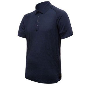 SENSOR MERINO ACTIVE polo pánské triko kr.rukáv deep blue Velikost: M pánské tričko s krátkým rukávem