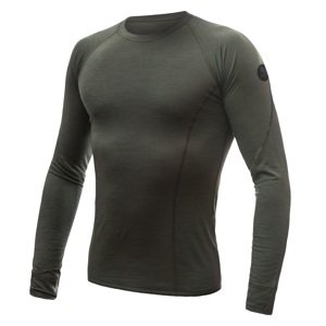 SENSOR MERINO AIR pánské triko dl.rukáv olive green Velikost: S pánské tričko s dlouhým rukávem