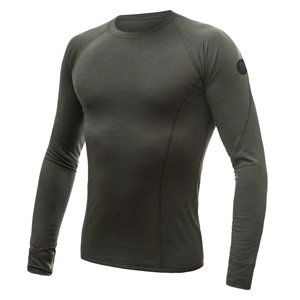 SENSOR MERINO AIR pánské triko dl.rukáv olive green Velikost: XXL pánské tričko s dlouhým rukávem