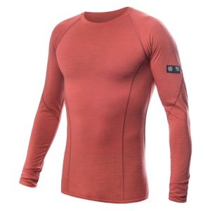 SENSOR MERINO ACTIVE pánské triko dl.rukáv terracotta Velikost: M pánské tričko s dlouhým rukávem