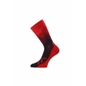 Lasting merino ponožky FWO červené Velikost: (34-37) S