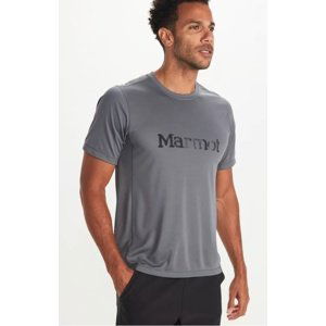 Marmot Men's Windridge Logo Short-Sleeve T-Shirt - steel onyx Velikost: M pánské triko