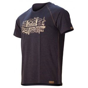 Lasting pánské merino triko s tiskem TOTO modré Velikost: XXL pánské tričko s krátkým rukávem